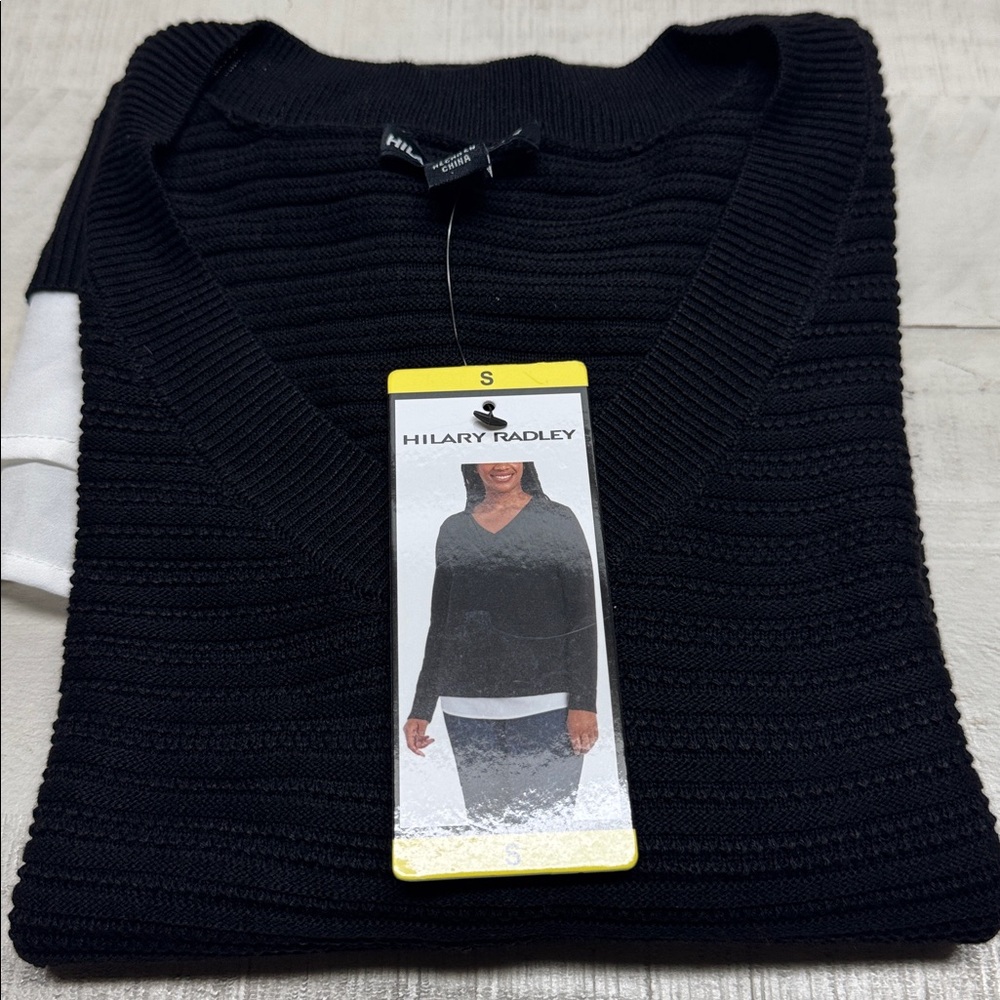 Hilary Radley V Neck Sweater NWT